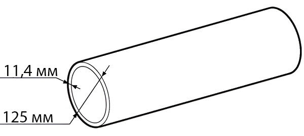 Труба ПНД Мультипайп 125 мм SDR 11 ПЭ100/ПЭ100RC ГОСТ 18599-2001 для воды