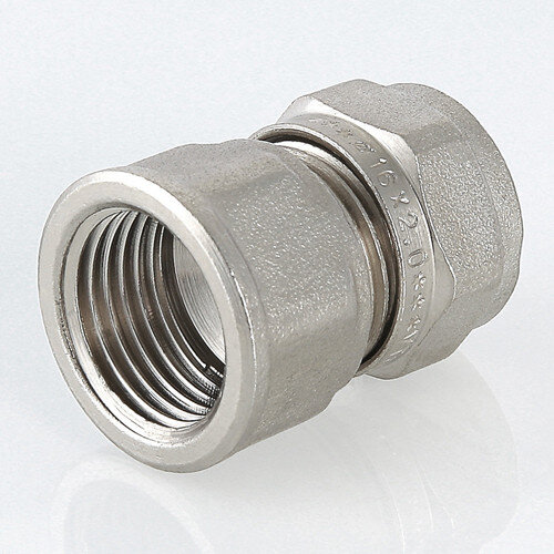 Переходник VALTEC VTm.302 ВР 1/2" DN 20x15 PN 10 латунный никелированный