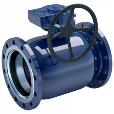 Кран шаровой Vexve 104xx1400 DN 400 стальной стандартнопроходный под приварку для жидкости, с ручным редуктором