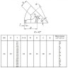 Отвод стальной 45-2-325х9-09Г2С ГОСТ 17375-2001 бесшовный крутоизогнутый 2