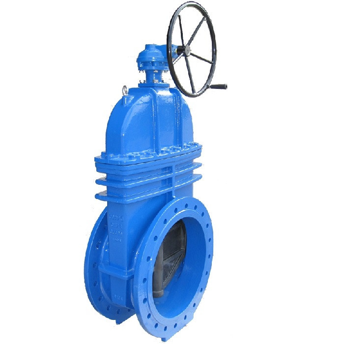 Задвижка FAF 6000D DN 150 PN 10/16 фланцевая клиновая высокопрочный чугун (F4) под электропривод/с редуктором с обрезиненным клином