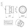 Латунный переходник VALTEC 3/4 x 3/4" на евроконус VTr.592.NE.050E 5