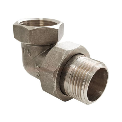Сгон угловой VALFEX VF.098 ВР-НР 3/4" Ду 20 Ру 40 разъёмный никелированный латунный 1