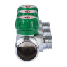 Коллектор распределительный STOUT SMB 6849 3 отвода ВР-НР 1"х1/2" DN 25 PN 16 с регулирующими клапанами плоское уплотнение 3