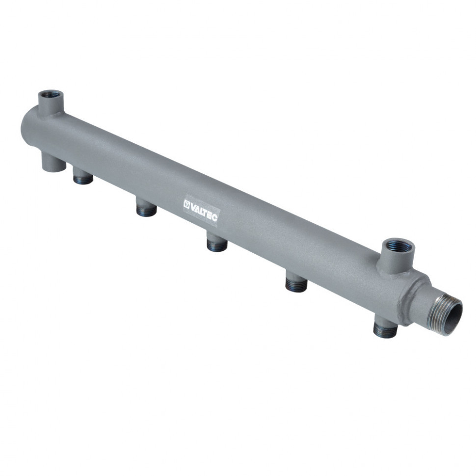 Коллектор распределительный VALTEC VTc.510.BS.SG50060404 4 отвода ВР-НР 1"x1/2" DN 25 PN 16 без регулировки