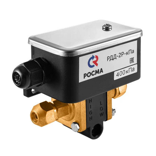 Реле давления дифференциальное на низкие перепады РОСМА РДД-2Р Дкорп=56 мм 6-100 кПа G1/4" УТ-00051114