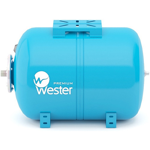 Гидроаккумулятор Wester Premium WAO 24P НР 1" DN 280 PN 10 мембранный горизонтальный c нержавеющим контрфланцем 1