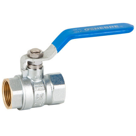 Кран шаровой латунный GENEBRE 3028 Ду20 Ру25 резьбовой ВР/ВР стандартнопроходной