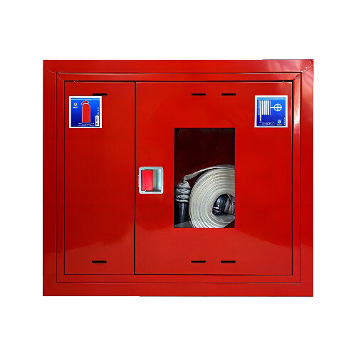 Шкаф пожарный ФАЭКС ШПК 315 ВОК универсальный стандарт встроенный открытый красный с евроручкой