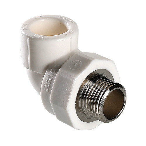 Угольник 90 градусов VALTEC VTp.753 НР 1/2" DN 25x15 PN 25 полипропиленовый комбинированный