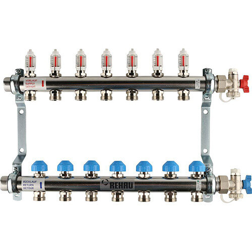 Распределительный коллектор REHAU HKV-D на 7 контуров