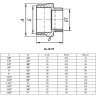 Ниппель переходной VALFEX VF.580 НР 1 1/2"x1" Ду 40x25 Ру 40 латунный 2