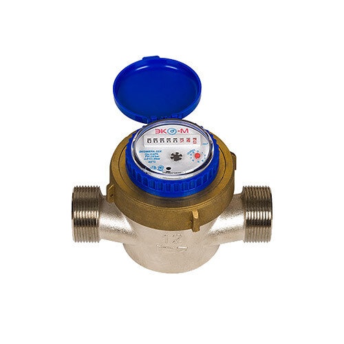 Счетчик холодной воды ЭКОМЕРА Ду 32 одноструйный латунный