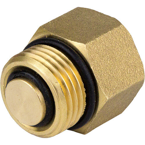 Клапан отсечной латунный Aquasfera 5002 DN 15 PN 10 резьба - 1/2'', к воздухоотводчику, резьбовой НР, 5002-01