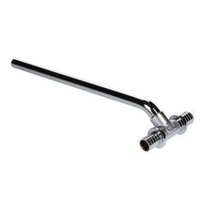 Тройник переходной VALTEC VTm.482.СН DN 20x15x20 PN 10 L=1000 с хромированной трубкой латунный