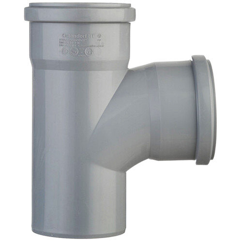 Тройник канализационный PP-H Ostendorf HT HTEA DN 110/90х87° цвет серый