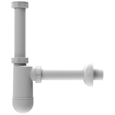 Сифон для умывальников HL132/30 DN32х5/4" с декор. розеткой, горизонтальный выпуск