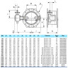 Затвор PAM Saint-Gobain EUROSTOP JPA DN 1000 PN 10 поворотный фланцевый с двойным эксцентриком под электропривод надземный 3