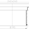 Надставной элемент HL608 DN195 с подрамником из ПП 2