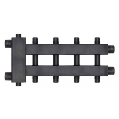 Коллектор распределительный Warme WKD.R.85.К.2+2+1 5-ти контурный НР 1 1/2"x1" Ду 40 Ру 6 без теплоизоляции