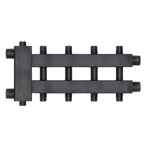 Коллектор распределительный Warme WKD.R.85.К.2+2+1 5-ти контурный НР 1 1/2"x1" Ду 40 Ру 6 без теплоизоляции