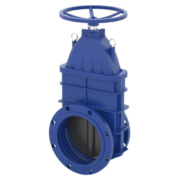 Задвижка УЗТПА Угреша DN1200 PN16 фланцевая с обрезиненным клином узкое исполнение со штурвалом