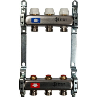 Коллектор STOUT без расходомеров 3 выхода