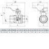 Кран шаровый VALTEC VT.415 ГОСТ Р 59553-2021 ВР-НР 3/4" DN 20 PN 40 никелированный латунный 5