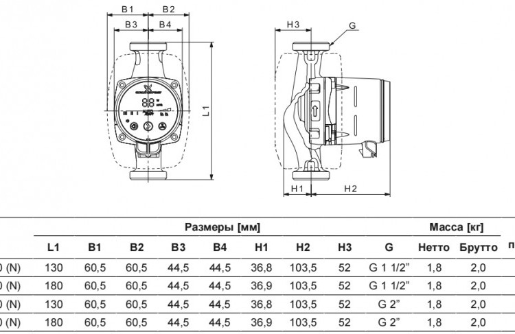 Насос циркуляционный Grundfos Alpha2 25-80 180 4