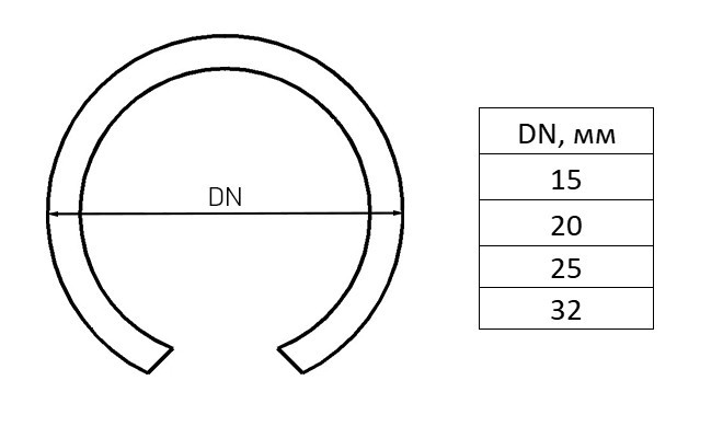 Кольцо фиксирующее Stahlmann DN 32 из латуни 2