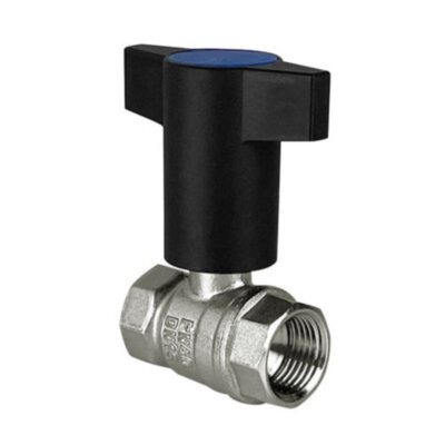 Кран шаровый VALFEX STANDART VF.235 ВР 3/4" Ду 20 Ру 40 с синей ручкой никелированный латунный