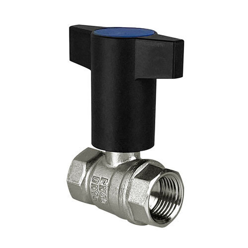 Кран шаровый VALFEX STANDART VF.235 ВР 3/4" Ду 20 Ру 40 с синей ручкой никелированный латунный