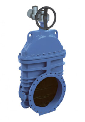 Задвижка AVK 15/42 DN 500 PN 10 фланцевая клиновая чугунная с электроприводом AUMA с обрезиненным клином