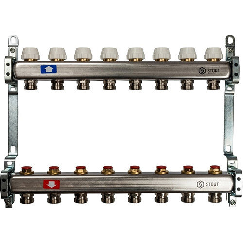 Коллектор STOUT без расходомеров 8 выходов