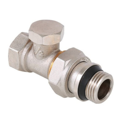 Клапан радиаторный Valtec VT.020.NR 1/2" DN 15 PN 10 настроечный прямой с самоуплотняющимся полусгоном