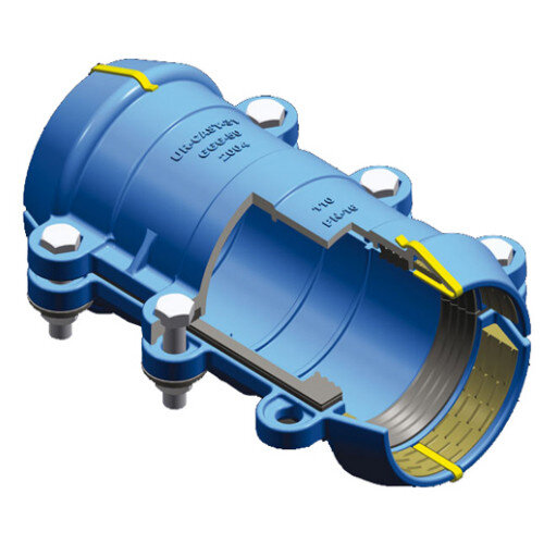 Муфта ремонтная для пластиковых труб UR-CAST UR-31 DE 160 мм PN 16 чугунная