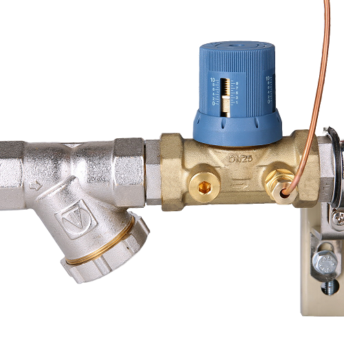 Узел этажный VALTEC VT.GPA.06S04.R6 1" DN 25 с автоматическим регулятором перепада давлений