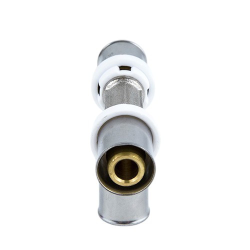 Тройник латунный Aquasfera 8009 DN 20.4 PN 16 покрытие - никель, пресс, 8009-02 3