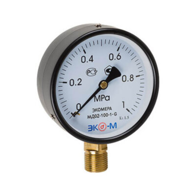 Манометр ЭКОМЕРА МД02 Ду 100 мм Ру 0-1 МПа 1/2'' общетехнический (исп.2)
