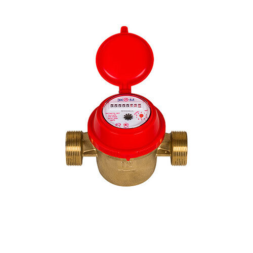 Счетчик воды ЭКОМЕРА Ду 32 одноструйный универсальный латунный