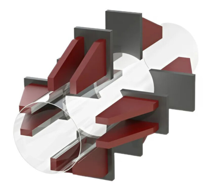 Опора Т5.12 Ду 630 мм Серия 4.903-10 выпуск 4 неподвижная лобовая четырехупорная толщина стенки 10 мм