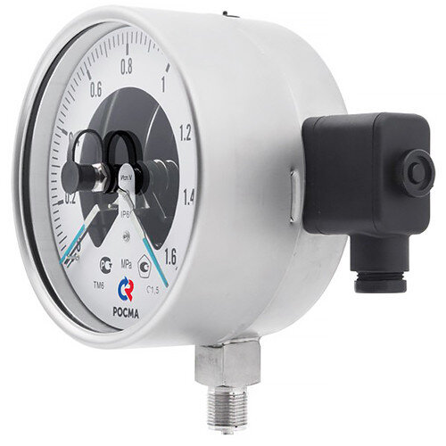 Манометр РОСМА ТМ-621Р.04 (0...4 МПа) Дкорп=150мм кл. 1,5 M20x1,5 коррозионностойкий виброустойчивый с ЭКП радиальный 00000011267