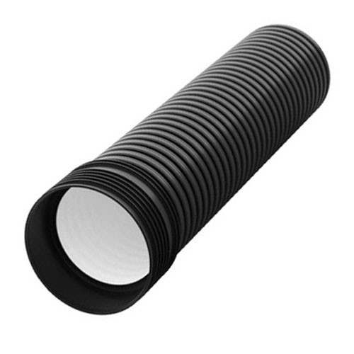 Труба гофрированная КОРСИС DN/ID 200/225 SN8 с раструбом, двухслойная для канализации 6м