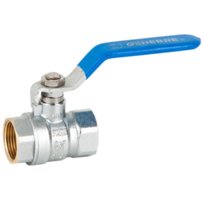 Кран шаровой латунный GENEBRE 3028 Ду32 Ру25 резьбовой ВР/ВР стандартнопроходной