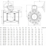 Кран шаровой NAVAL 280598 DN 300 PN 25 стальной стандартнопроходный фланцевый для газа с редуктором 2