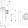Кровельная воронка из профлиста HL63P/1 DN 110 с гидроизоляционным полотном из ПВХ 2