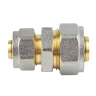 Муфта соединительная переходная латунная Aquasfera 7004 DN 20х26 PN 16, покрытие - никель, компрессионный, 7004-03 1