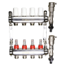 Коллекторная группа VALTEC VTc.589.EMNX.0607 7-ми контурный ВР-НР 1"x3/4" DN 25 PN 9 с регулирующими клапанами и расходомерами 4