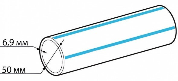 Труба ПНД 50х6,9 SDR 7,4 ПЭ 100 ГОСТ 18599-2001 питьевая