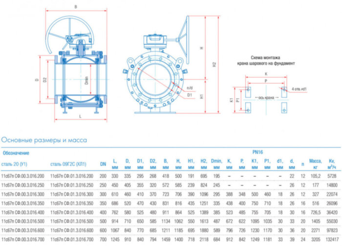 Кран шаровой Маршал 11с67п GAS PRO СФ.00.3 DN 200 PN 16 полнопроходной фланцевый